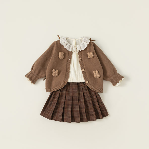 Forest-Inspired Girls' Outfit Sets for Autumn/Winter