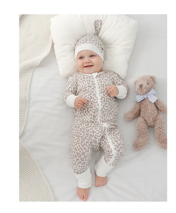 Bamboo Leopard Zippy Romper for Babies | Eco-Friendly Onesies