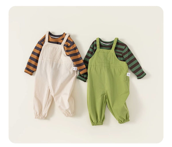 Summer Cool: Trendy Striped Two-Piece Set for Boys