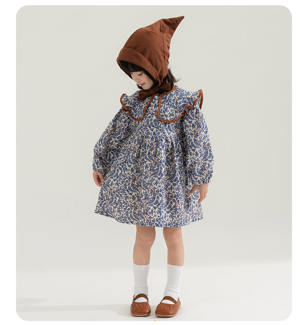 Long-Sleeve Vintage Girls Dress